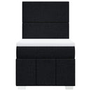 kontinentalseng med madras 90x190 cm stof sort