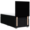 kontinentalseng med madras 90x190 cm stof sort