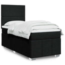 kontinentalseng med madras 90x190 cm stof sort