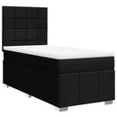 kontinentalseng med madras 90x190 cm stof sort