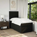 kontinentalseng med madras 90x190 cm stof sort