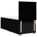 kontinentalseng med madras 90x190 cm stof sort