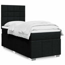 kontinentalseng med madras 90x190 cm stof sort