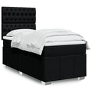 kontinentalseng med madras 90x190 cm stof sort
