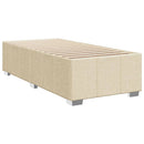 kontinentalseng med madras 90x190 cm stof cremefarvet