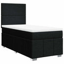 kontinentalseng med madras 90x200 cm stof sort