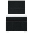 kontinentalseng med madras 90x200 cm stof sort
