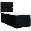 kontinentalseng med madras 90x200 cm stof sort