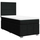kontinentalseng med madras 100x200 cm stof sort