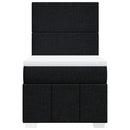 kontinentalseng med madras 100x200 cm stof sort