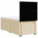 kontinentalseng med madras 100x200 cm stof cremefarvet