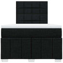 kontinentalseng med madras 120x190 cm stof sort