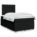 kontinentalseng med madras 120x190 cm stof sort