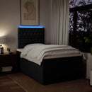 kontinentalseng med madras 120x200 cm stof sort