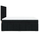 kontinentalseng med madras 140x190 cm stof sort