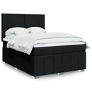 kontinentalseng med madras 140x190 cm stof sort