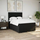 kontinentalseng med madras 140x190 cm stof sort
