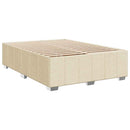 kontinentalseng med madras 140x190 cm stof cremefarvet