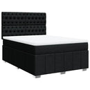 kontinentalseng med madras 140x190 cm stof sort