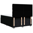 kontinentalseng med madras 140x190 cm stof sort