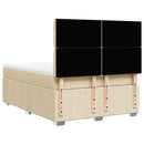 kontinentalseng med madras 140x190 cm stof cremefarvet