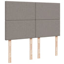 kontinentalseng med madras 140x200 cm stof gråbrun