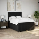 kontinentalseng med madras 160x200 cm stof sort