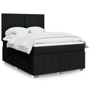 kontinentalseng med madras 160x200 cm stof sort