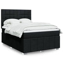 kontinentalseng med madras 160x200 cm stof sort