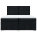 kontinentalseng med madras 200x200 cm stof sort