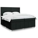 kontinentalseng med madras 200x200 cm stof sort