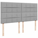 kontinentalseng med madras 200x200 cm stof lysegrå