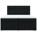 kontinentalseng med madras 200x200 cm stof sort