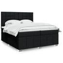 kontinentalseng med madras 200x200 cm stof sort