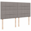 kontinentalseng med madras 200x200 cm stof gråbrun