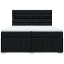 kontinentalseng med madras 200x200 cm stof sort