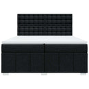 kontinentalseng med madras 200x200 cm stof sort