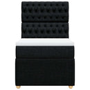 kontinentalseng med madras 80x200 cm stof sort