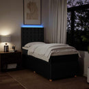 kontinentalseng med madras 80x200 cm stof sort