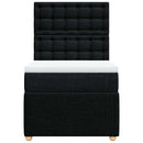 kontinentalseng med madras 80x200 cm stof sort