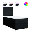 kontinentalseng med madras 90x190 cm stof sort