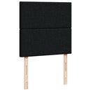 kontinentalseng med madras 90x190 cm stof sort