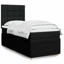 kontinentalseng med madras 90x190 cm stof sort