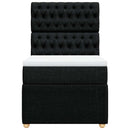 kontinentalseng med madras 90x190 cm stof sort