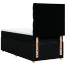 kontinentalseng med madras 90x190 cm stof sort