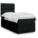 kontinentalseng med madras 90x190 cm stof sort