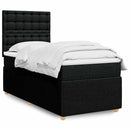 kontinentalseng med madras 90x190 cm stof sort
