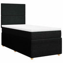 kontinentalseng med madras 90x200 cm stof sort