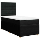 kontinentalseng med madras 90x200 cm stof sort