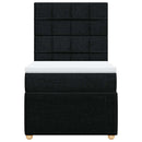kontinentalseng med madras 90x200 cm stof sort